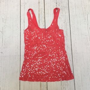 Express coral/pink shimmer tank